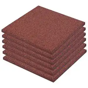 Fallschutzmatten vidaxl 6x gummi rot fallschutzplatten