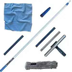 Fensterabzieher fenwi 3m teleskop fensterputzer profi set mit 25 30cm