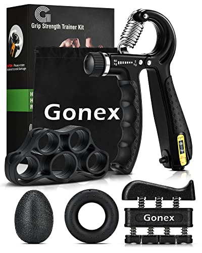 Fingertrainer Gonex Handtrainer mit Zählfunktion-5er Set