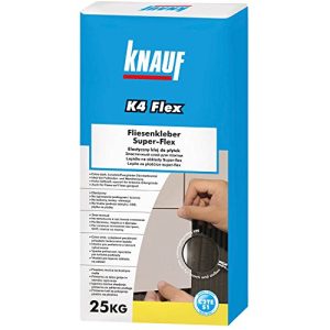 Colla per piastrelle Knauf 25kg – Colla flessibile K4 per interni ed esterni