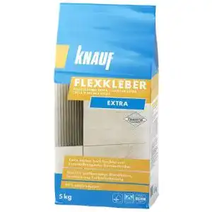 Fliesenkleber knauf flexkleber extra 5 kg 90 staubreduziert