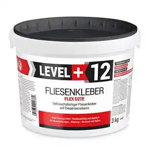 Fliesenkleber level plus 3 kg fertig steinkleber flexmoertel weiss