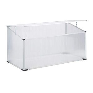 Relaxdays aluminum cold frame, plug-in system, translucent, UV protection