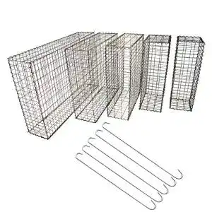 Gabionen Steinmauer Metallkorb 100x80x30 cm für Garten