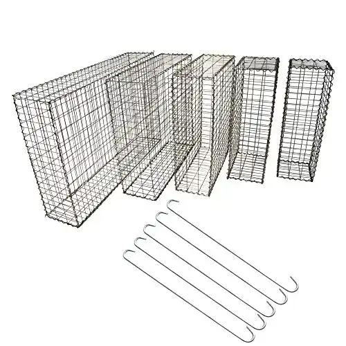 Gabionen Steinmauer Metallkorb 100x80x30 cm für Garten