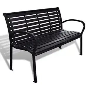 Gartenbank vidaxl 3 sitzer 125cm wpc stahl sitzbank gartenmoebel