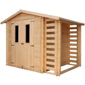Garden house TIMBELA wood with firewood shed M386C