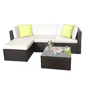 Gartenmoebel gojooasis polyratten lounge 5 teilig sitzgruppe