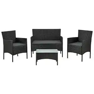Gartenmoebel juskys polyrattan sitzgruppe fort myers 4 personen
