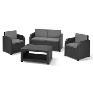 Gartenmoebel keter allibert by modena set aus kunststoff