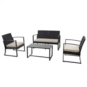 Gartenmoebel svita lois xl poly rattan sitzgruppe metall 1