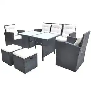 Gartenmoebel vidaxl set 6 tlg poly rattan sitzgarnitur