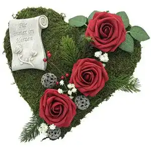 Grabschmuck radami grabgesteck grabaufleger moosherz