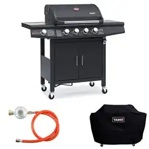 Grillwagen taino red 41 bbq edelstahl brenner gasgrill