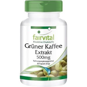 Grüner Kaffee fairvital, Extrakt 500mg HOCHDOSIERT - gruener kaffee fairvital extrakt 500mg hochdosiert