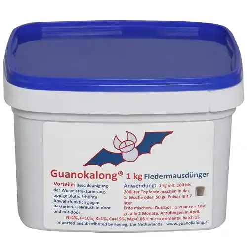 Guanokalong Fledermaus-Dünger Pulver 1 kg für Pflanzen