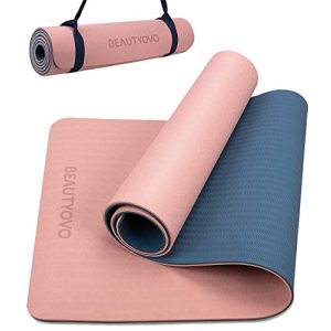 Gymnastics mat BEAUTYOVO yoga mat non-slip with carrying strap