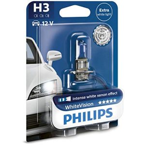 Lâmpada H3 Philips WhiteVision lâmpada de farol H3 com efeito xenônio