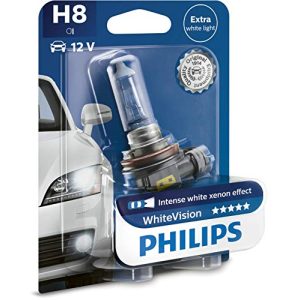 Lâmpada H8 Philips WhiteVision lâmpada de farol H8 com efeito xenônio