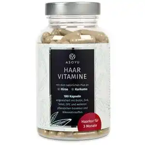 Haar vitamine asoyu 180 vegane kapseln haarkur fuer 3 monate 1