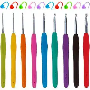 Haekelnadel set anpro 9 haekelnadel haekelnadeln set mit 10 stueck