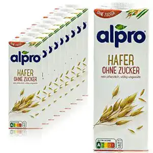 Haferdrink alpro 10er pack ohne zucker 1 liter oat hafer drink
