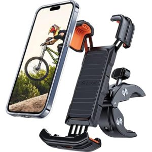 Mobile phone holder for two-wheeler andobil mobile phone holder for bicycle handlebars