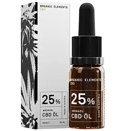 Hanföl CBD Öl von Organic Elements 25% 2500 mg Cannabidiol