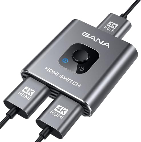 HDMI-Switch GANA HDMI Splitter HDMI Switch, 4K@60Hz Aluminium