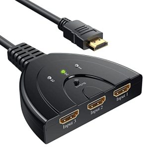 HDMI kapcsoló GANA HDMI elosztó HDMI kapcsoló, 4K HDMI elosztó 3 az 1-ben