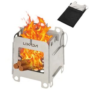 Hobo stove Lixada camping stove wood stove mini wood gasifier