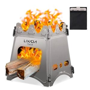 Hobo stove Lixada camping stove titanium wood stove mini