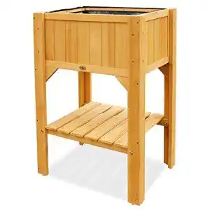 Hochbeet holz habau kompakt mit ablage 60 x 45 x 89 cm