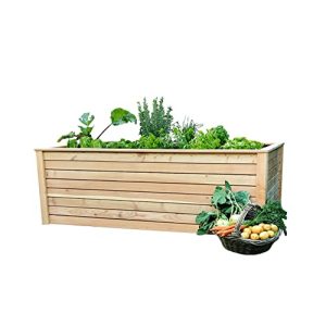 Raised bed (wood) Koll Living raised bed made of larch, 190x100x65 cm