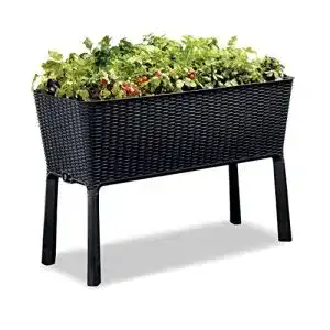 Hochbeet kunststoff keter easy grow modernes hochbeet grau
