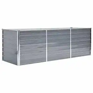 Hochbeet metall vidaxl verzinkter stahl 240x80x77 cm grau