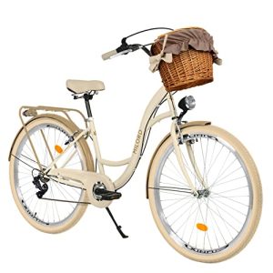 Hollandrad Generic Komfort Fahrrad Citybike mit Weidenkorb