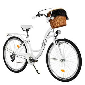Biçikleta holandeze Milord Bikes Milord. Rehati e bardhë 26 inç me 7 shpejtësi