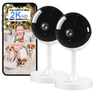 Caméra de surveillance IP Owltron d'intérieur, babyphone avec caméra, 2K