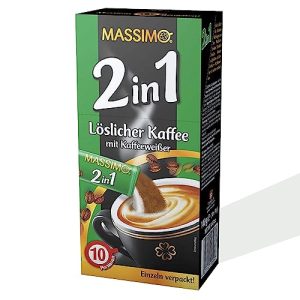 Kávové tyčinky MASSIMO 2v1 káva se smetanou, 160 tyčinek