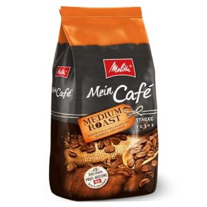 Kahve çekirdekleri Melitta Mein Café Orta Kızartma, bütün çekirdekler