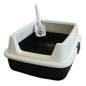 Katzentoilette petgard offenes katzenklo mit grossem rand