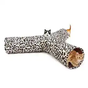 Katzentunnel pawz road im leoparden design 3 wege faltbar