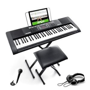 Teclado Alesis Melody 61, piano eléctrico para principiantes con altavoces