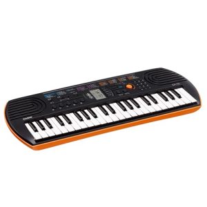 Tastatur Casio SA-76 Mini med 44 taster, svart oransje
