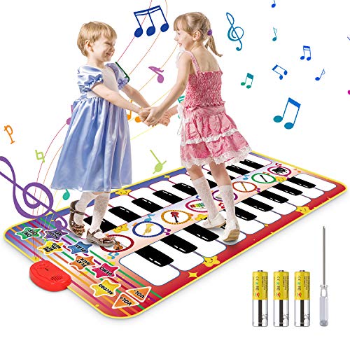 Tapete musical infantil Tapete de piano Vimzone, 20 teclas de piano 8 instrumentos