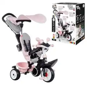 Kinderdreirad smoby baby driver plus rosa 3 in 1 kinder dreirad