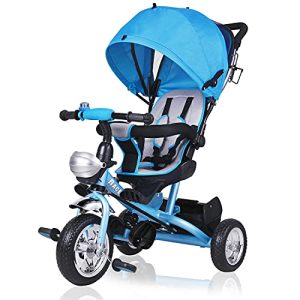 Triciclo para niños, mecanismo de juego, triciclo, cinturón de seguridad, varilla de empuje, extraíble