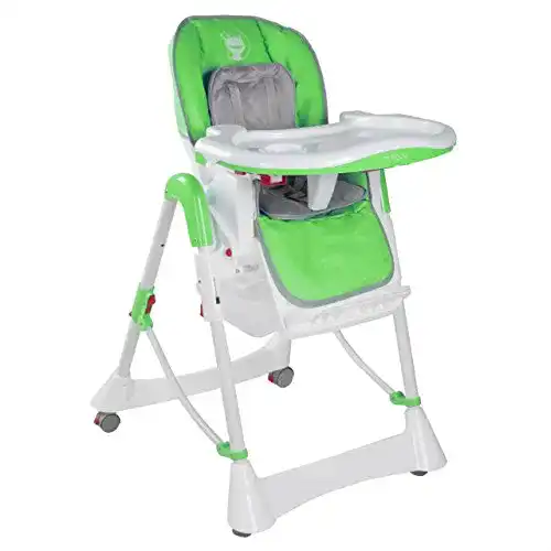 Kinderhochstuhl Froggy mit Sicherheitsgurt und verstellbarer Höhe