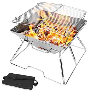 Klappgrill Odoland Faltbarer Lagerfeuer-Grill, Camping-Feuerstelle